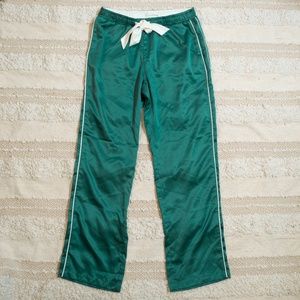 NWOT A&F hunter green silky pj bottoms M